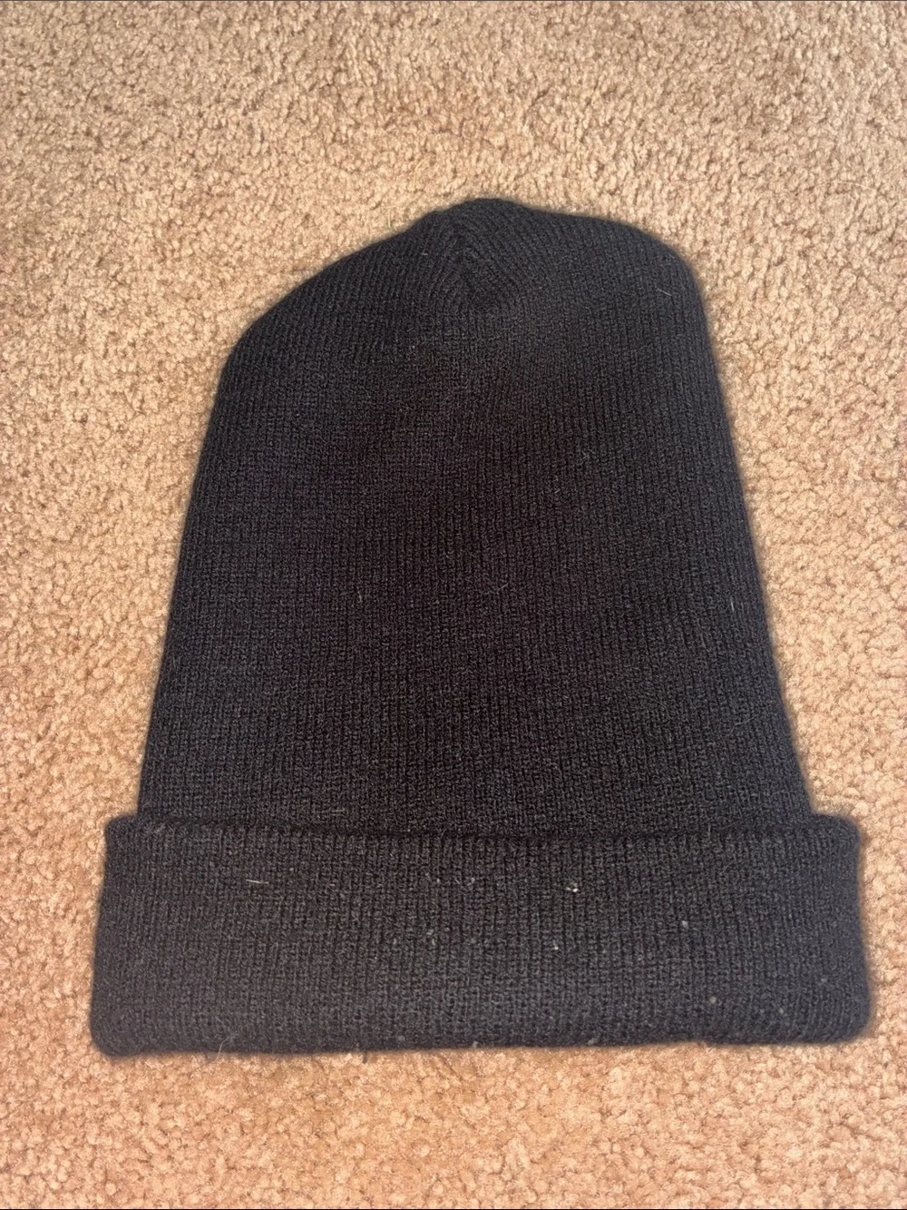 Carhartt Black Beanie with Gold Logo Patch Classic work wear